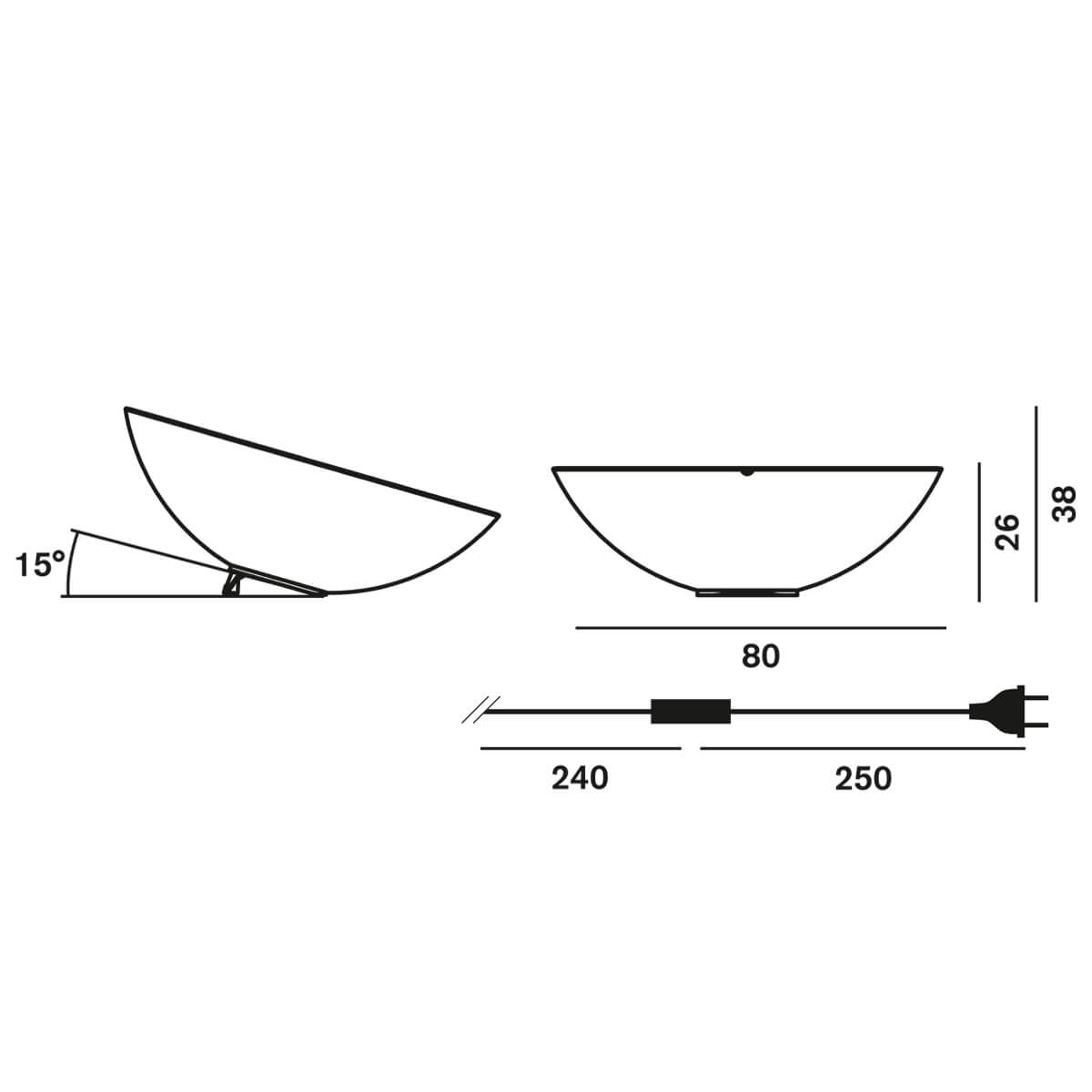 Foscarini Solar Outdoor Terra, Maßzeichnung