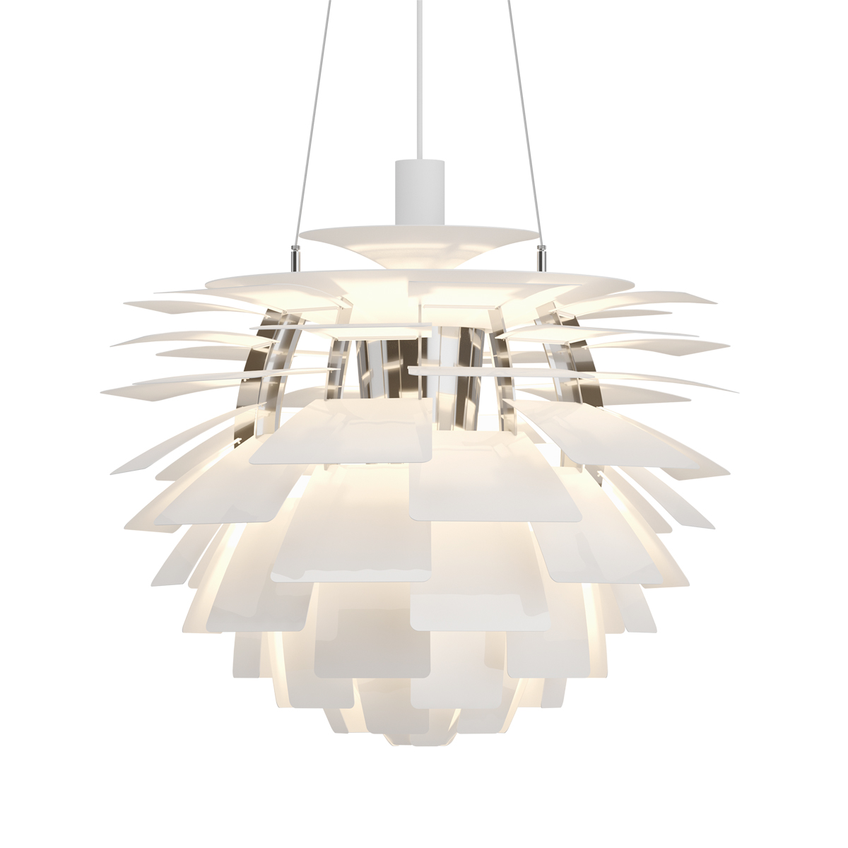 Louis Poulsen PH Artichoke LED Pendelleuchte, Ø: 60 cm, weiß