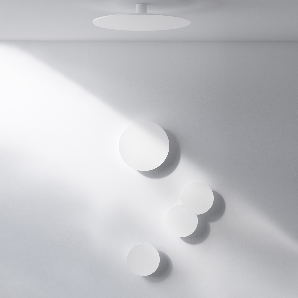 Rotaliana Collide H3 LED Deckenleuchte, weiß matt, sowie Rotaliana Collide H0, H1 und H2 LED Wand- / Deckenleuchte, weiß matt