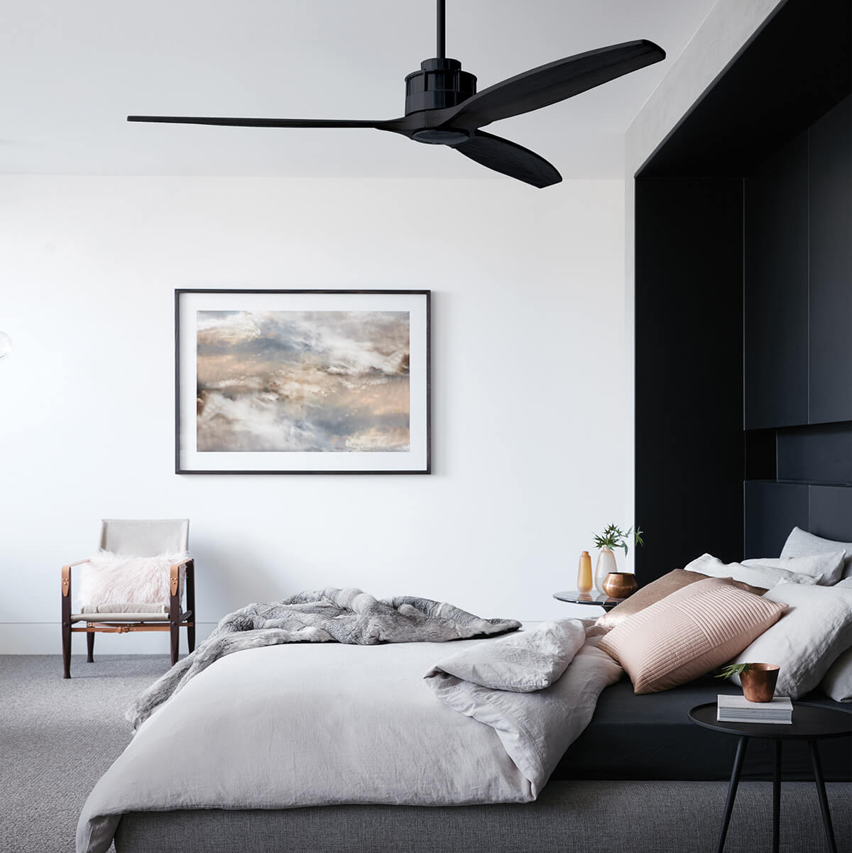 Beacon Lighting Lucci Air Airfusion Akmani Deckenventilator, schwarz matt