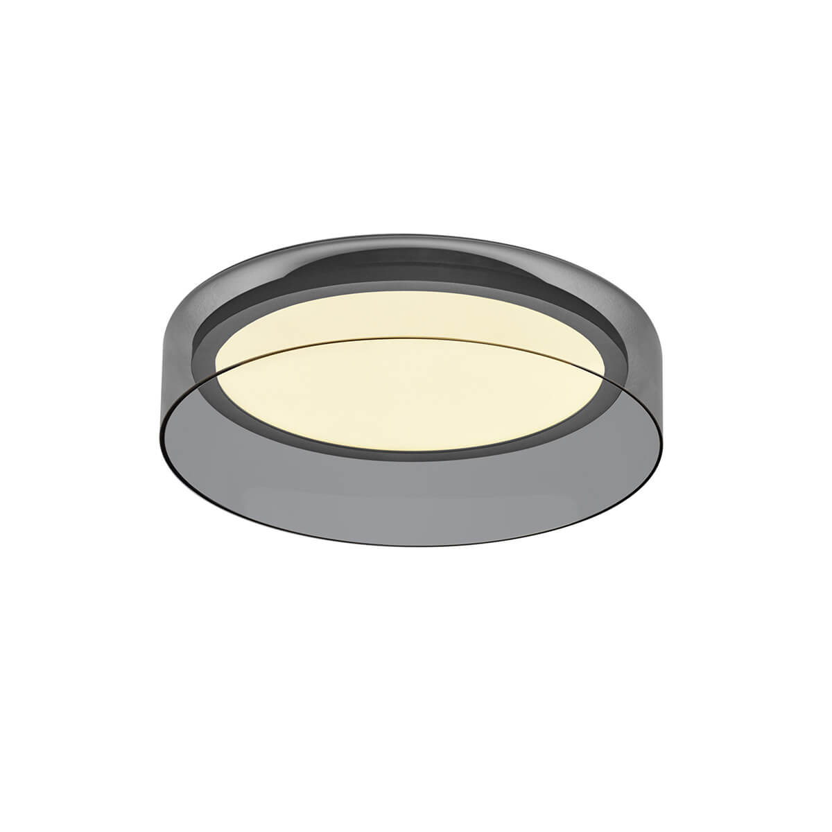 Bankamp Flair Smoke LED Deckenleuchte, Ø: 35 cm, Rauchglas