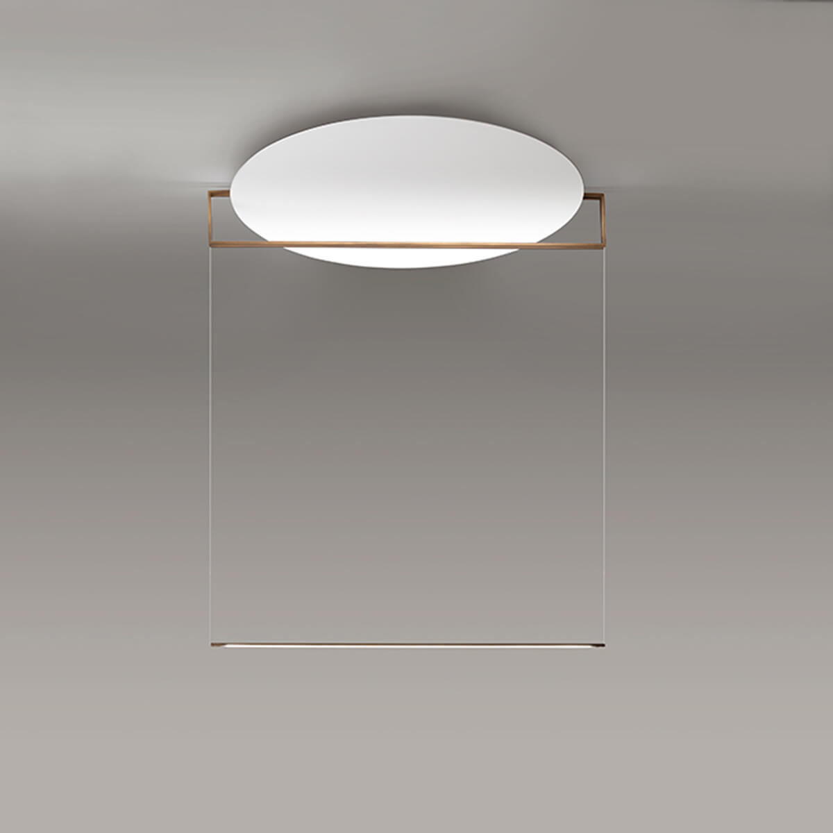 Icone Essenza 90 S LED Pendelleuchte, weiß / Bronze gebürstet