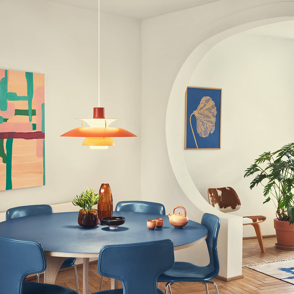 Louis Poulsen PH 5 Pendelleuchte, Hues of Orange (orange)