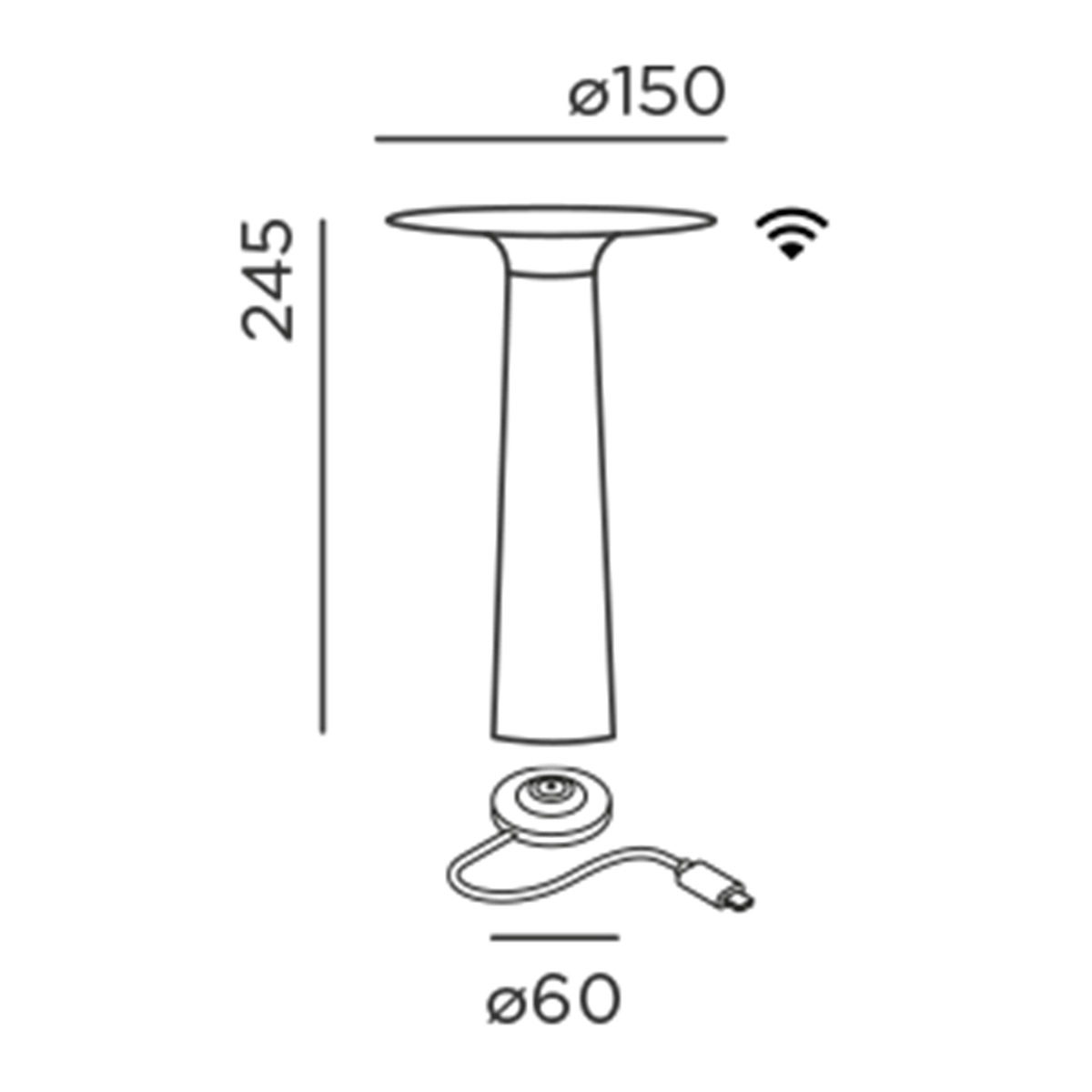Lix Casambi ready LED Akkuleuchte, Dim-to-Amber