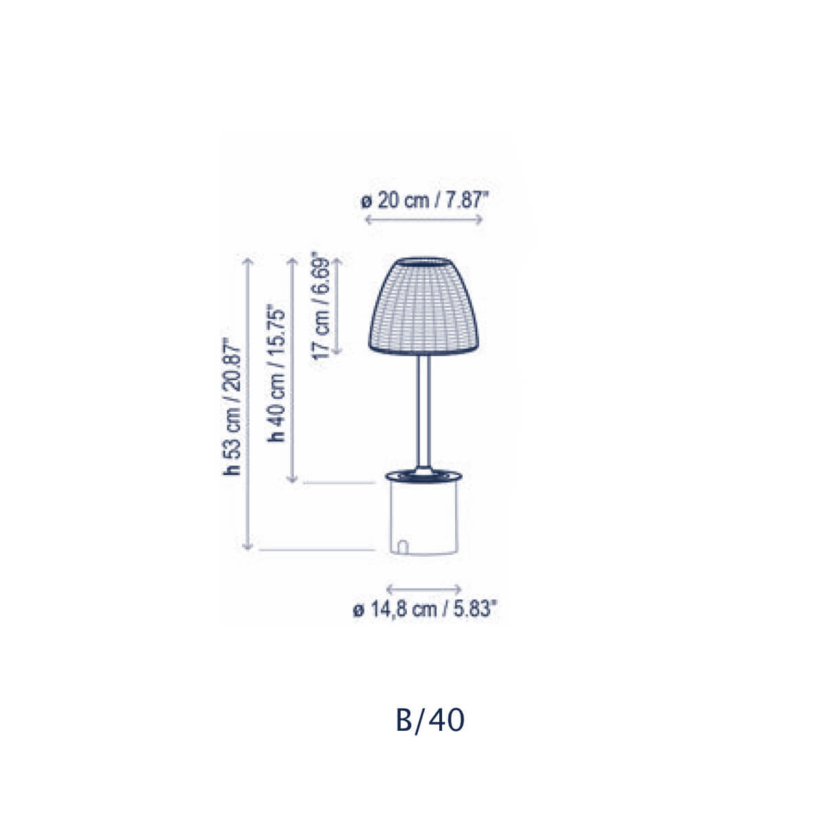 Atticus B/40 Outdoor LED Pollerleuchte
