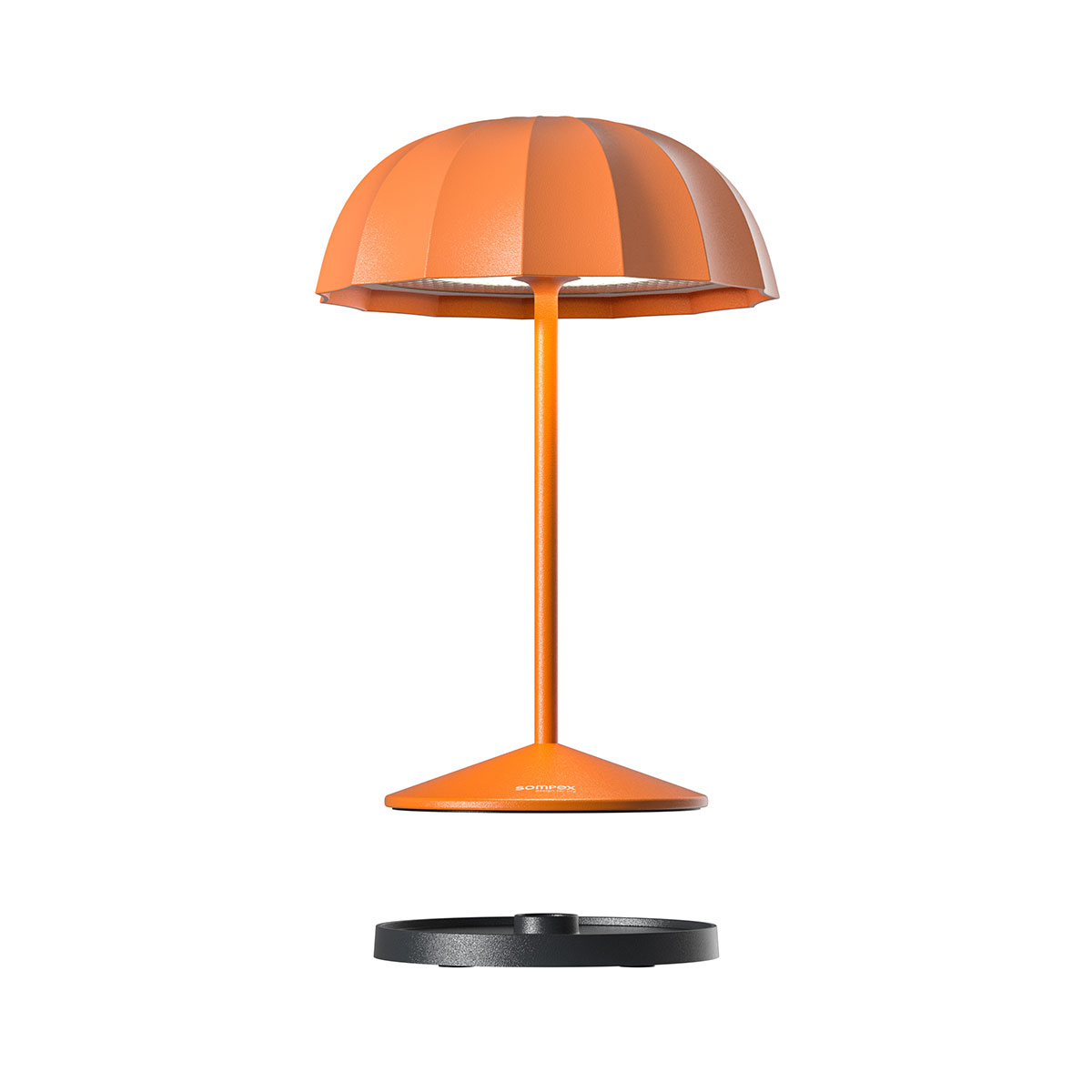 Sompex Ombrellino LED Akkuleuchte, orange, Ladestation (inbegriffen)