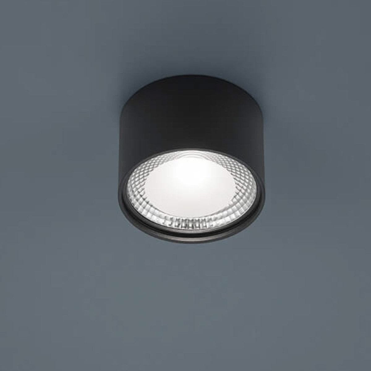 Helestra Kari LED Deckenleuchte, rund, schwarz matt