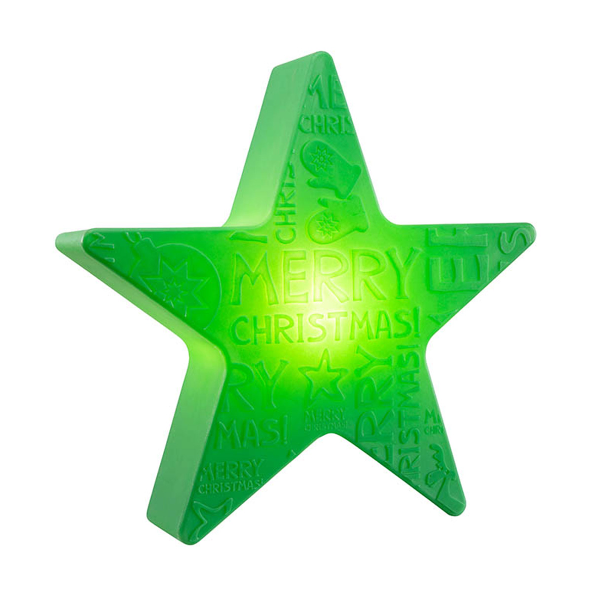 8 seasons design Shining Star Merry Christmas Dekoleuchte, Höhe: 54 cm, grün