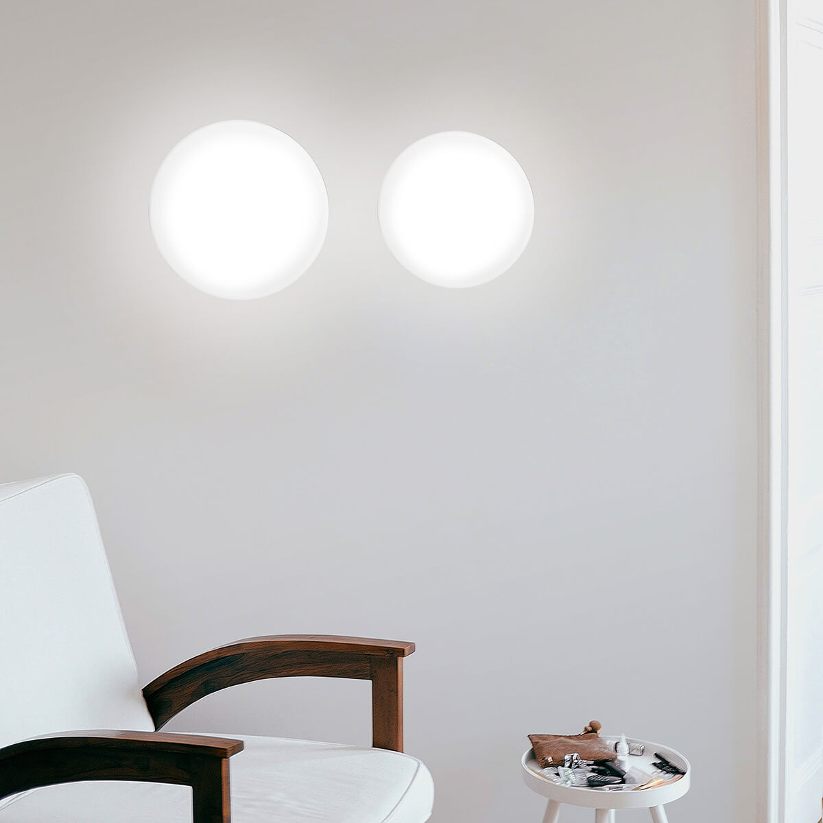 Peill+Putzler Rasa Wand- / Deckenleuchte, Ø: 26 und 31 cm, Opalglas