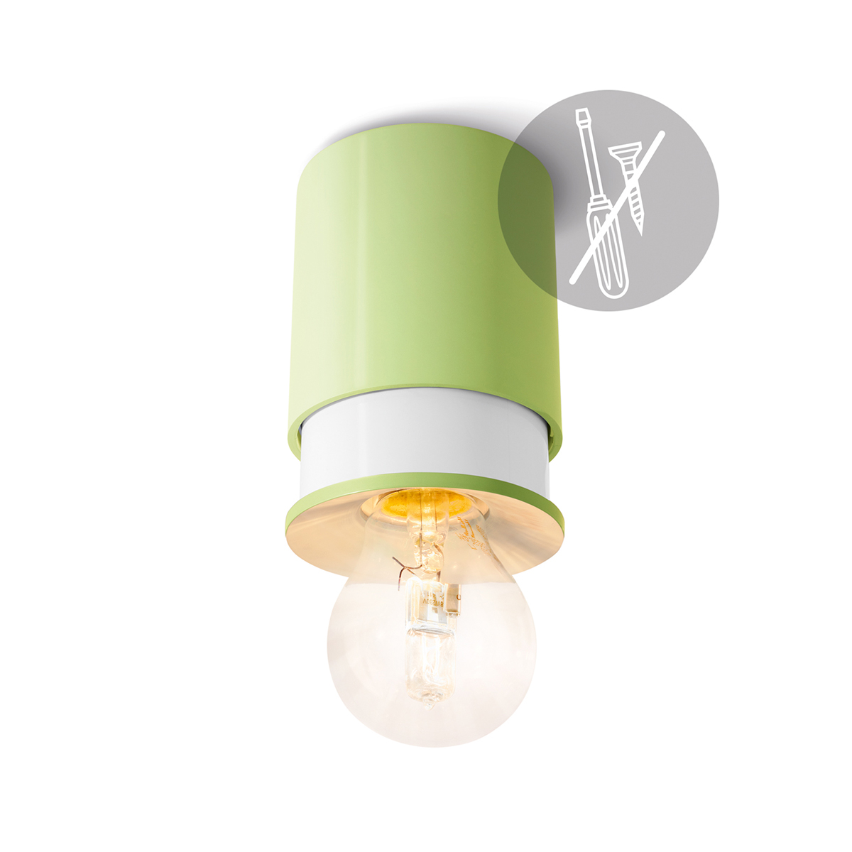 Twister Lighting Twister Colours Wand- / Deckenleuchte, grün (Leuchtmittel nicht inbegriffen) Twister Colours Wand- / Deckenleuchte