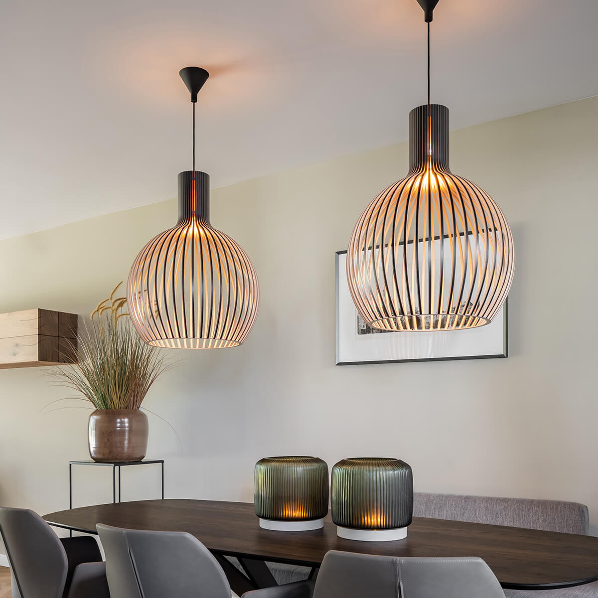 Secto Design Octo 4240 Pendelleuchte, schwarz laminiert, Kabel: schwarz
