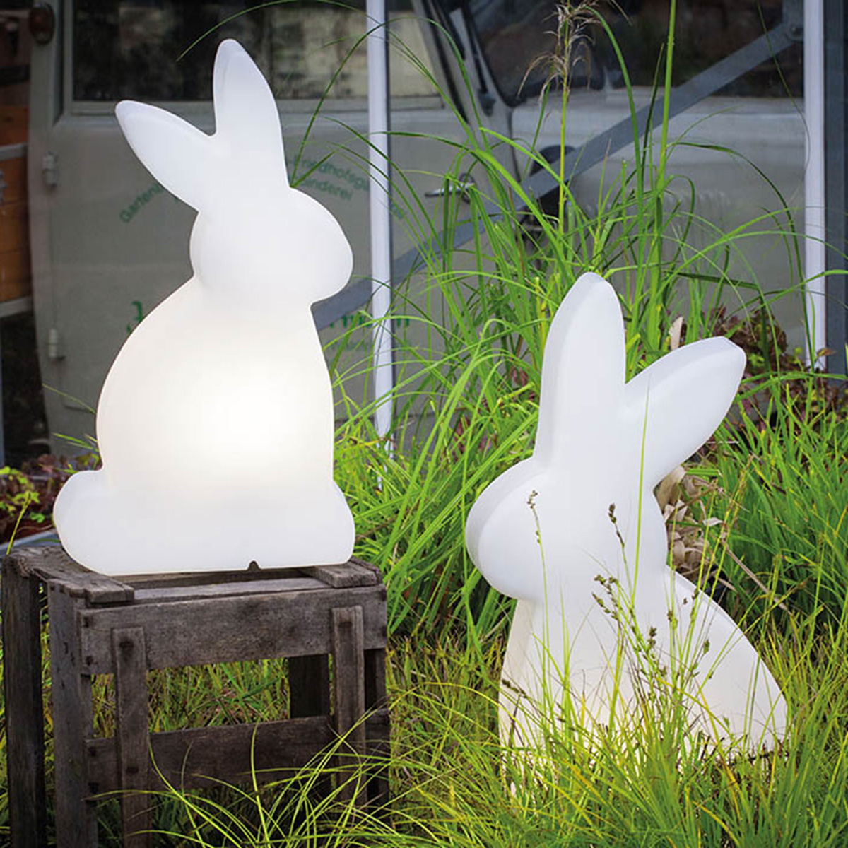 8 seasons design Shining Rabbit Dekoleuchte, Höhe: 50 und 70 cm, weiß
