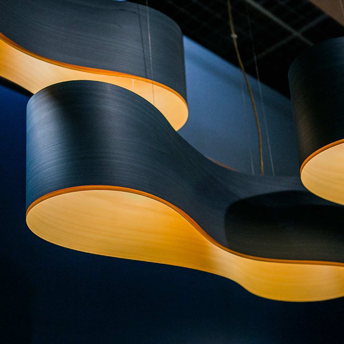 LZF Lamps New Wave LED Pendelleuchte, blau, innen: gelb