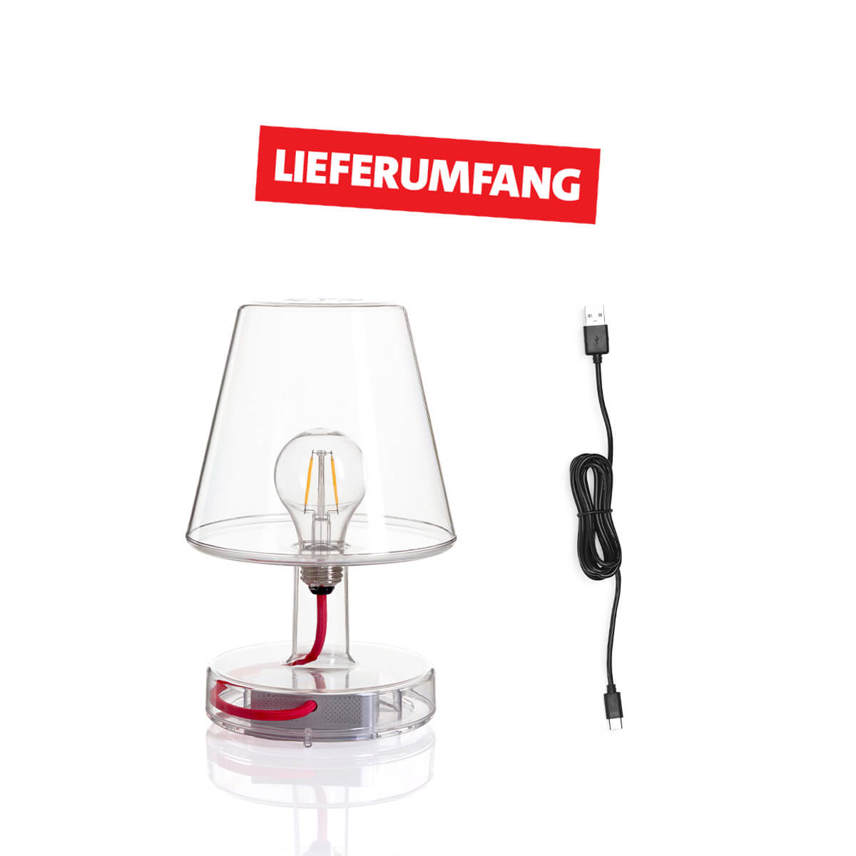 Fatboy Transloetje LED Akkuleuchte, Lieferumfang