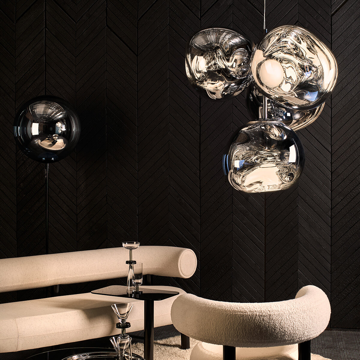 Tom Dixon Melt LED Pendelleuchte, Silber