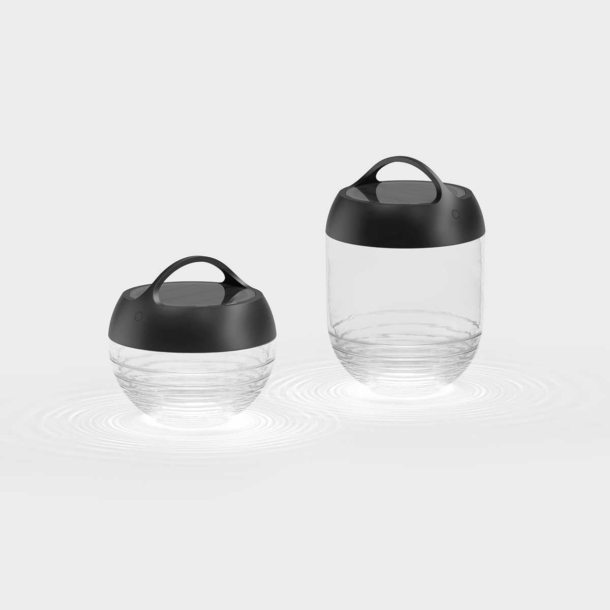 IP44.DE Aqu S und M LED Solar- / Akkuleuchte, jet black (schwarz)