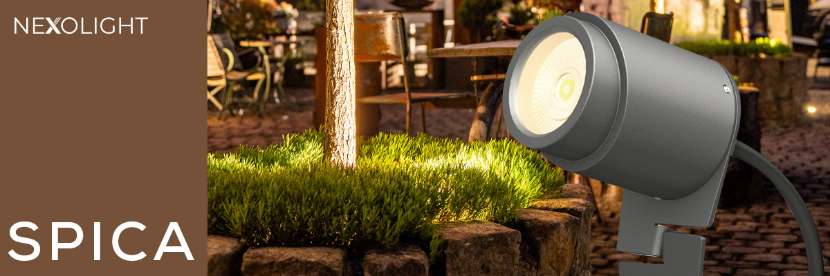 Nexolight Spica garden spotlight for focused accent lighting of trees, flower beds and outdoor areas