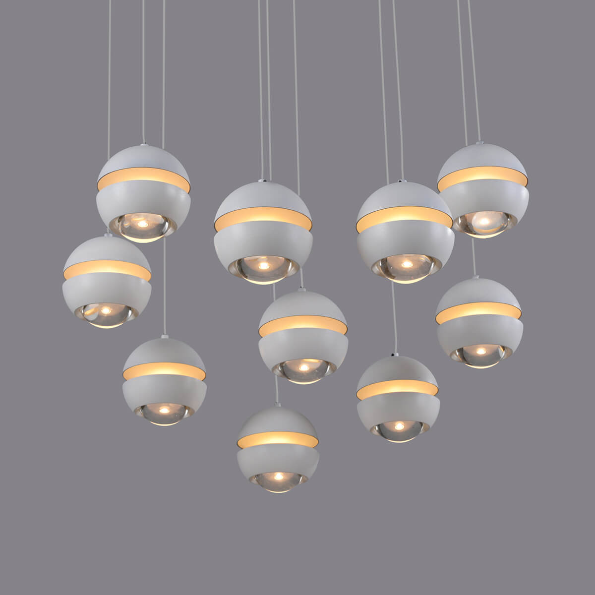 Lini LED Pendelleuchte, 10-flg.