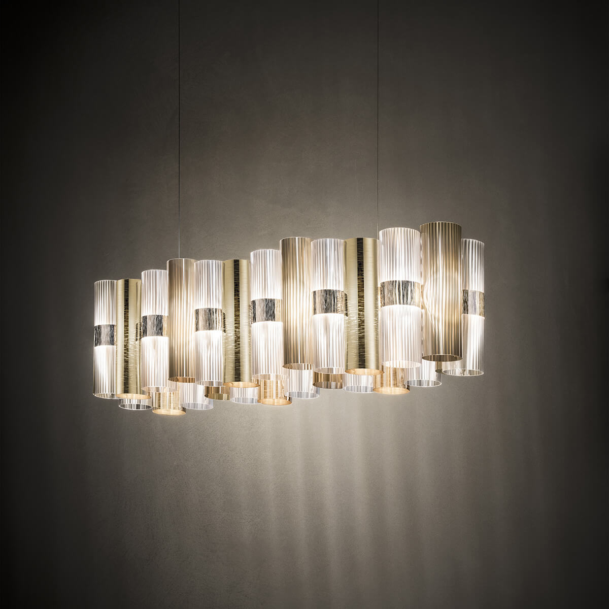 Slamp La Lollo LED Suspension Linear 100, gold (golden/gelb)