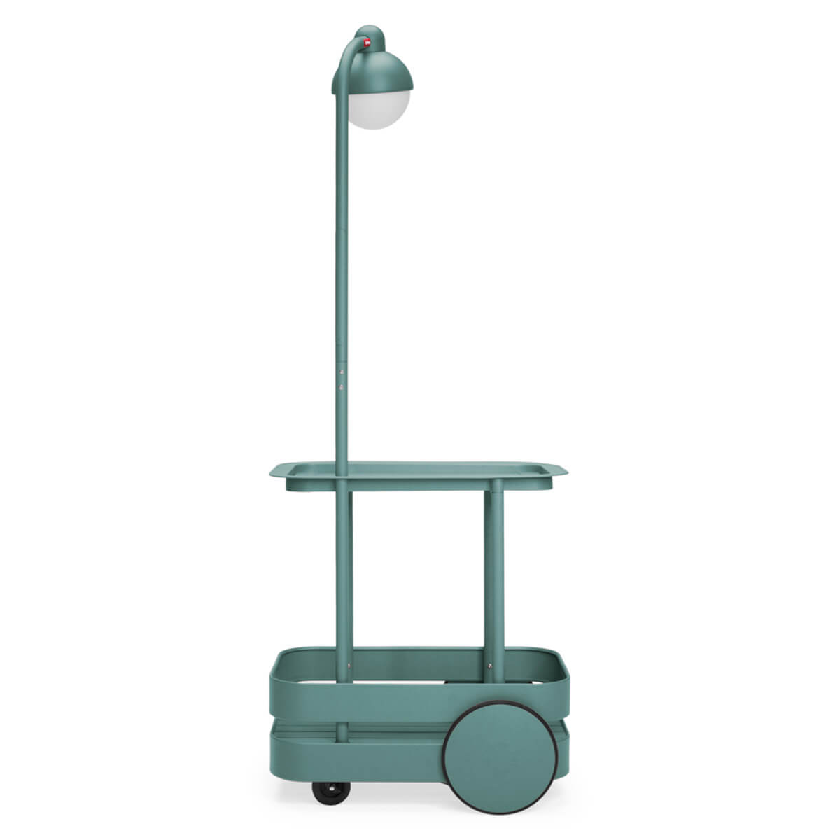 Fatboy Jolly Trolley LED Akkuleuchte & Bar-Trolley, Dark sage (dunkelgrün)