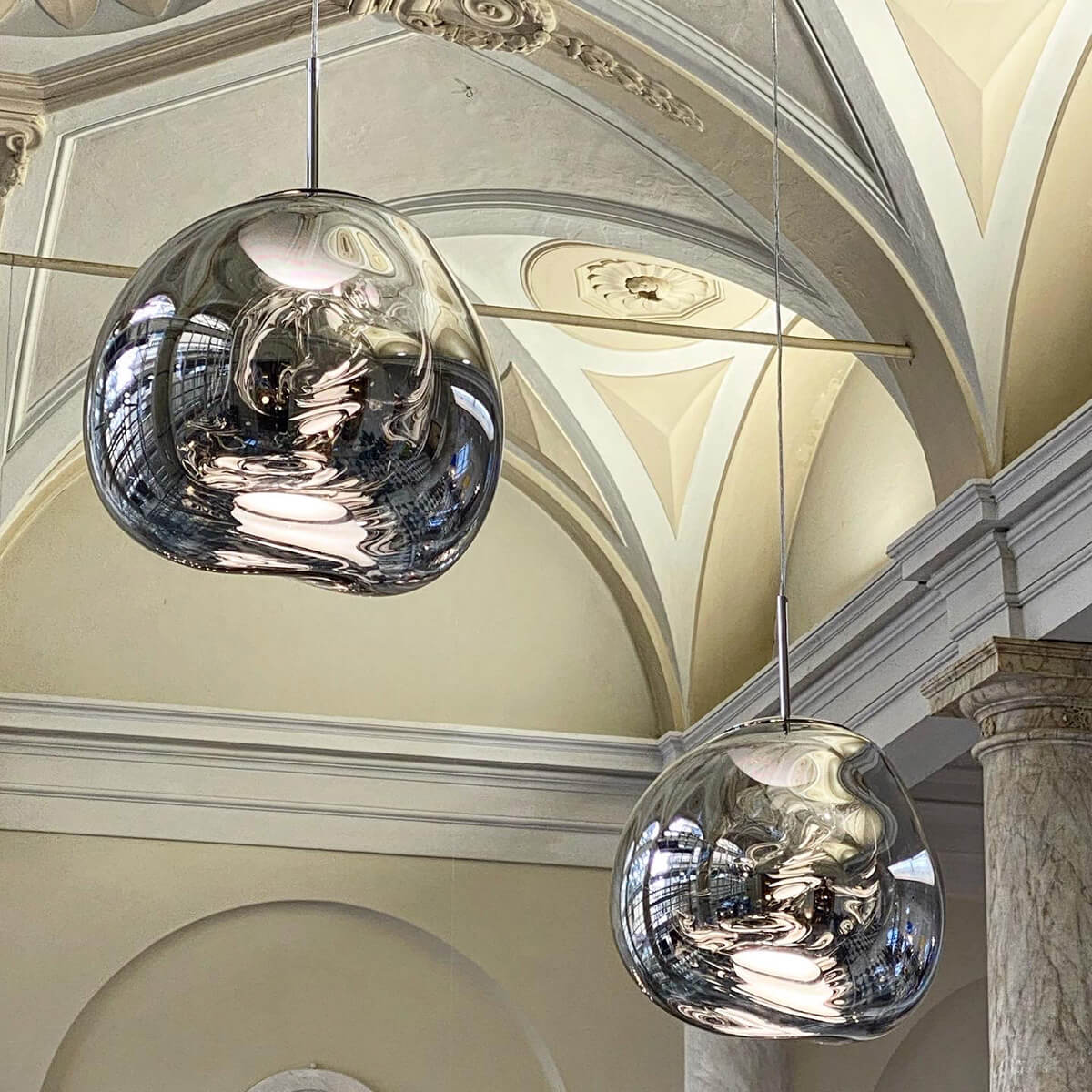 Tom Dixon Melt LED Pendelleuchte, Silber