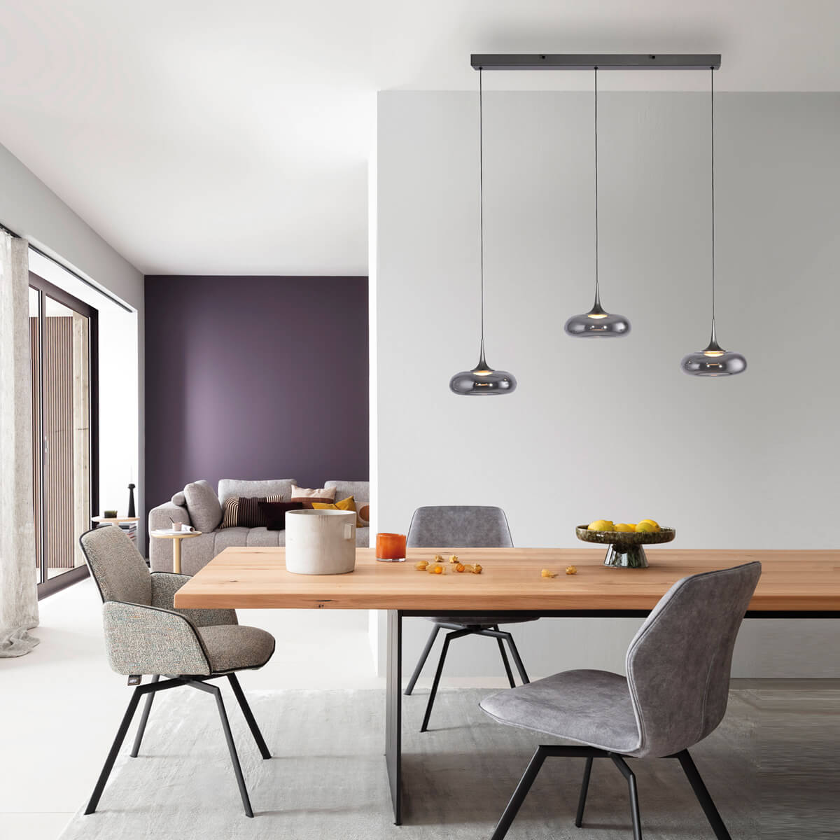 Posh LED Pendelleuchte, 3-flg.