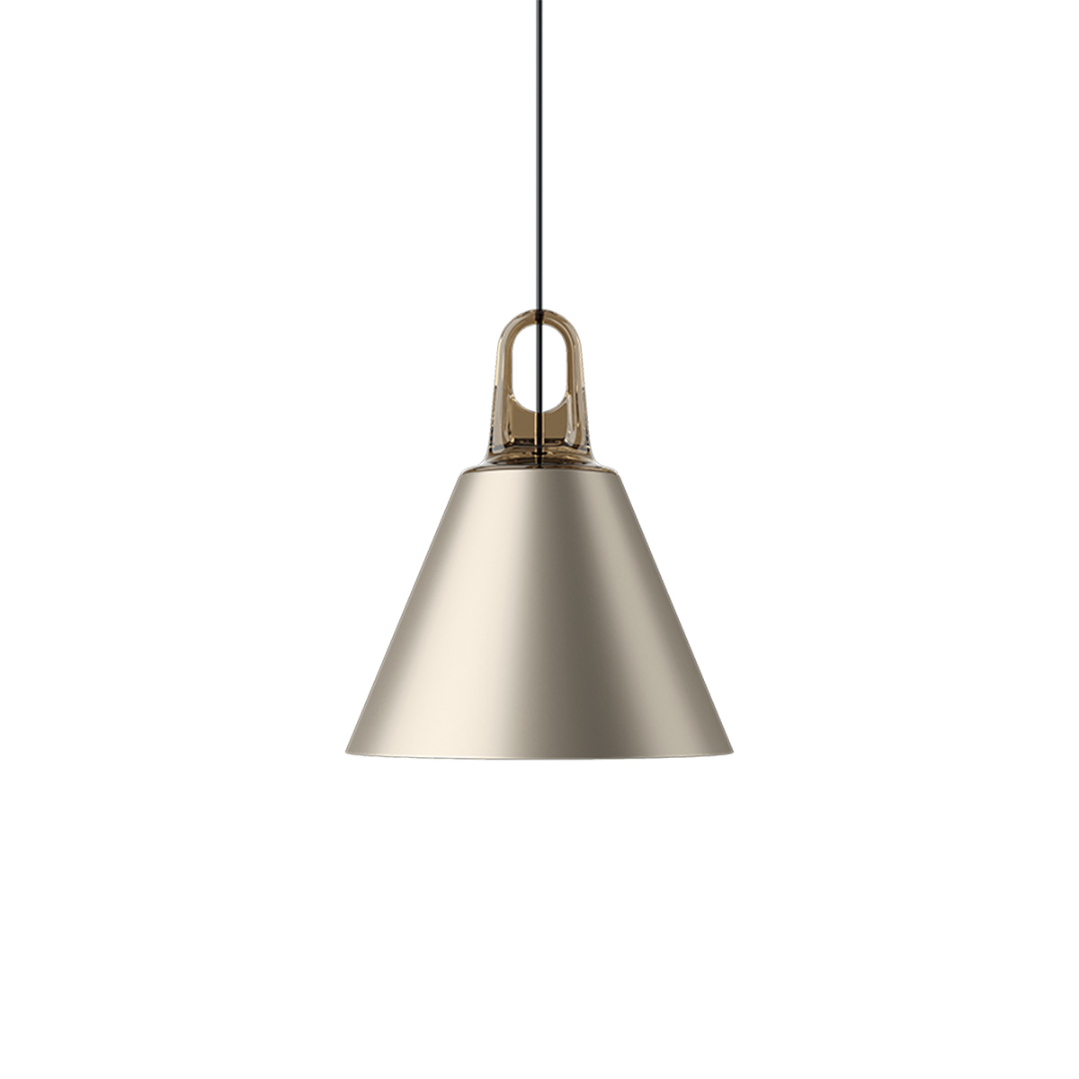 Lodes Jim Cone Pendelleuchte, honigfarben / champagner matt