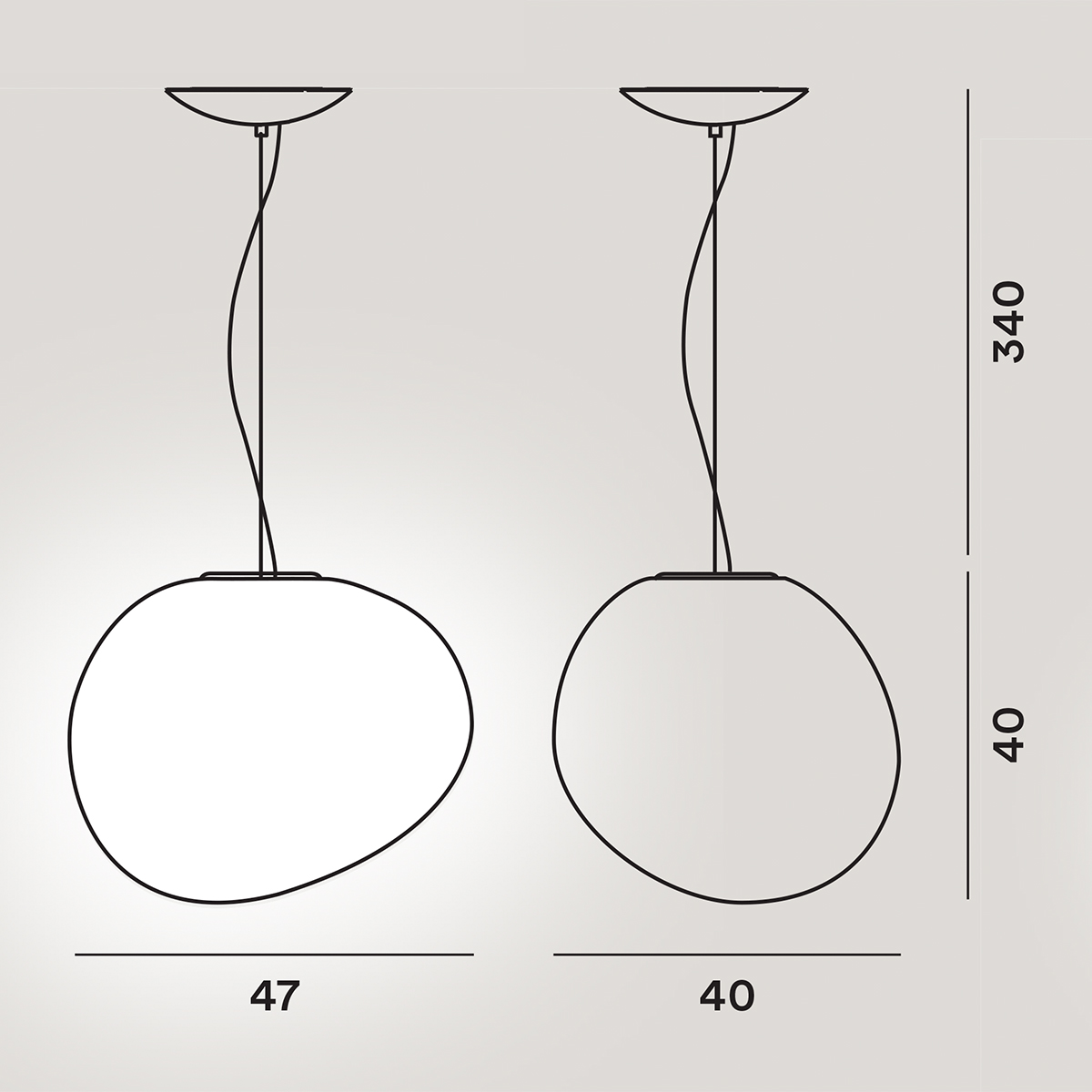 Foscarini Gregg LED Sospensione, grande
