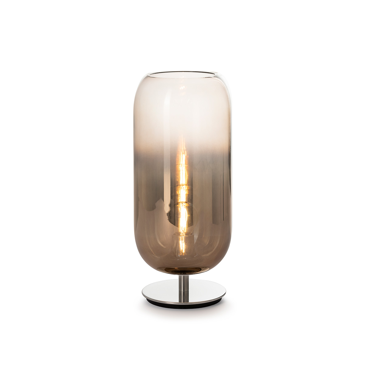 Artemide Gople Lamp Tavolo, Aluminium, Schirm: Bronze