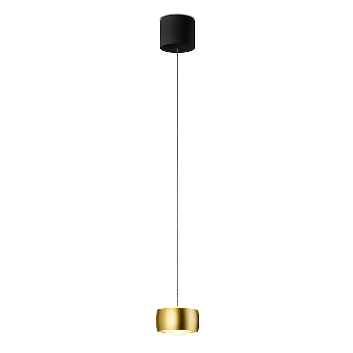 Oligo Grace LED Pendelleuchte, TW, unsichtbare Höhenverstellung, Gold, Baldachin: schwarz