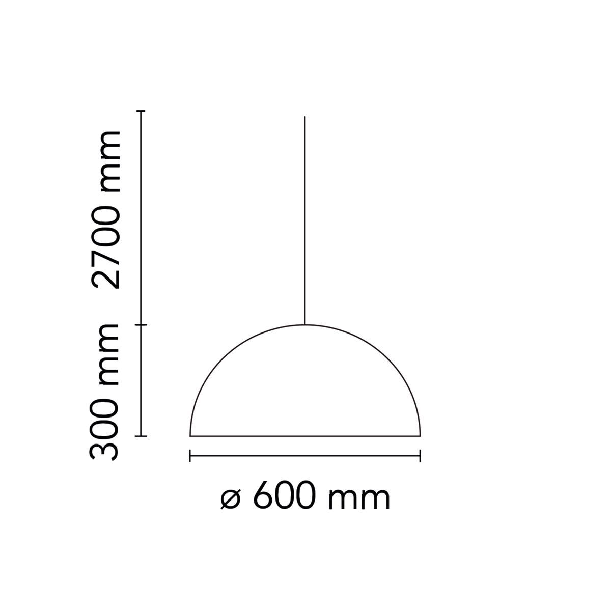 Flos Skygarden 1 Pendelleuchte, Maßzeichnung
