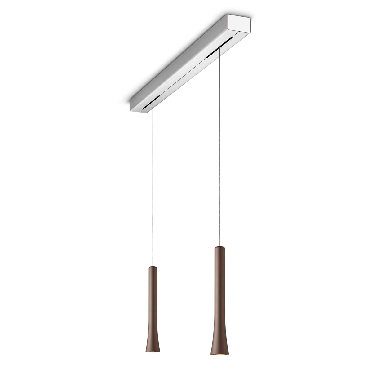 Oligo Rio LED Pendelleuchte, 2-flg., Brazilian brown