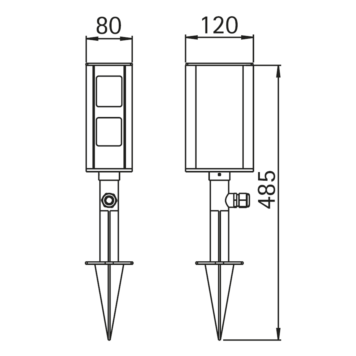 Albert Leuchten 66210 Steckdosenspieß, 4-fach