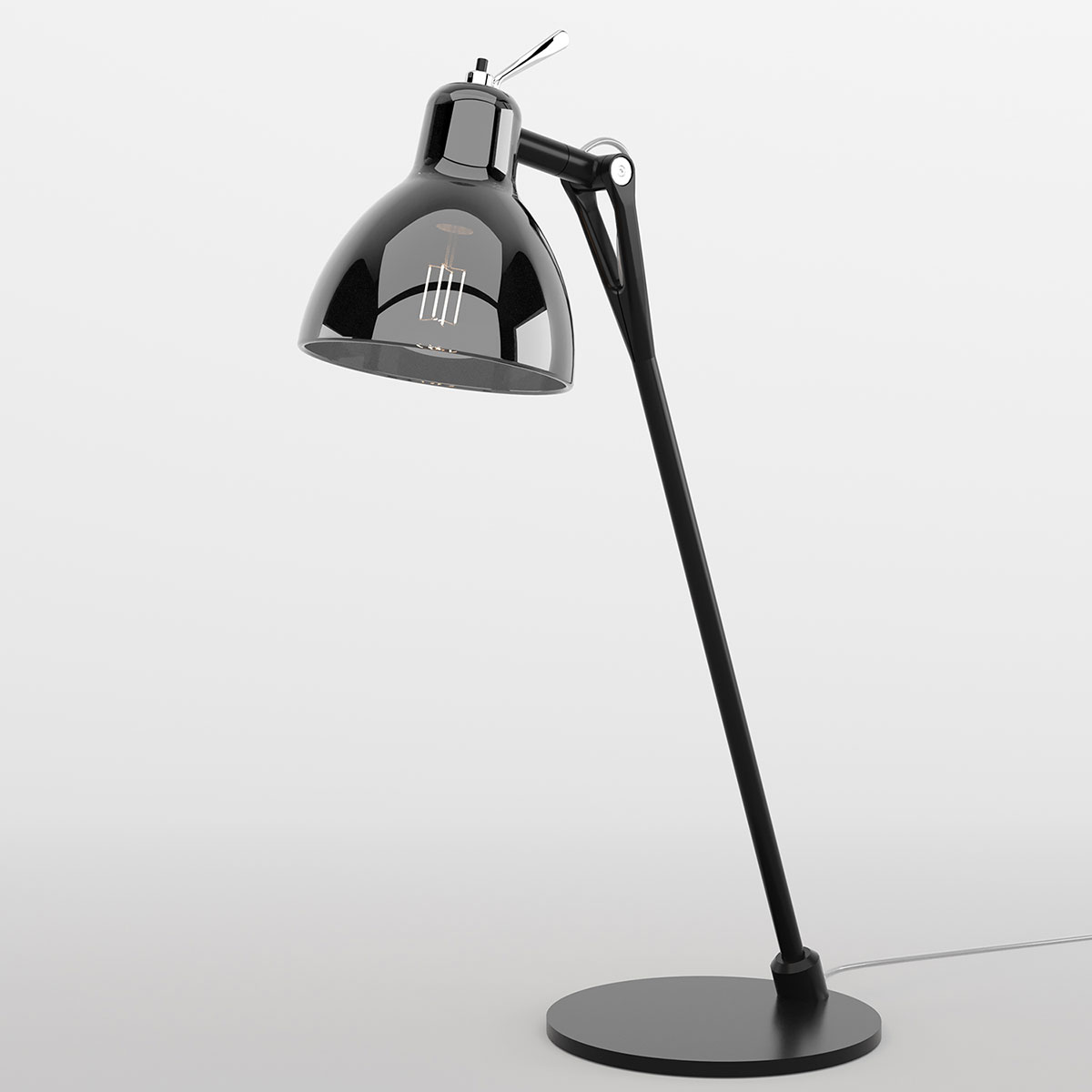 Rotaliana Luxy Glam T0 Tischleuchte, schwarz metallic / rauch