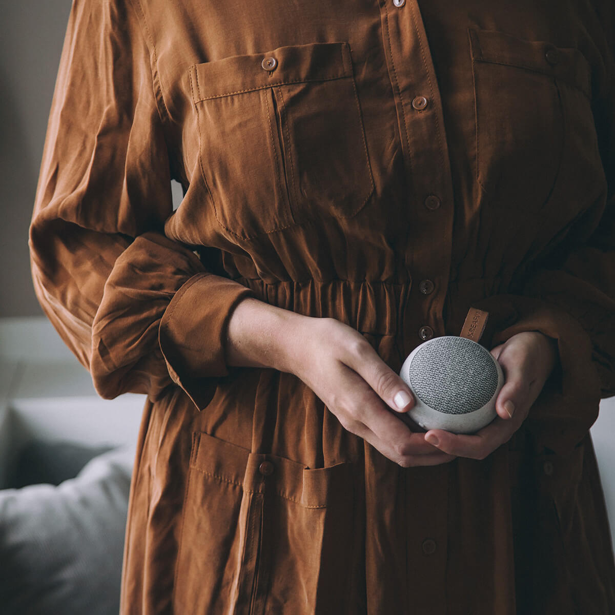 Kreafunk aGO II CARE Bluetooth Lautsprecher, grau meliert