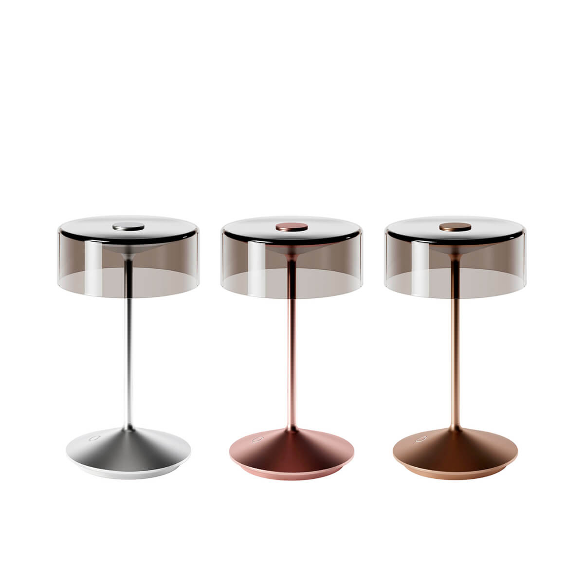 Sigor Numotion LED Akkuleuchte, Silber eloxiert, Roségold eloxiert und Bronze eloxiert