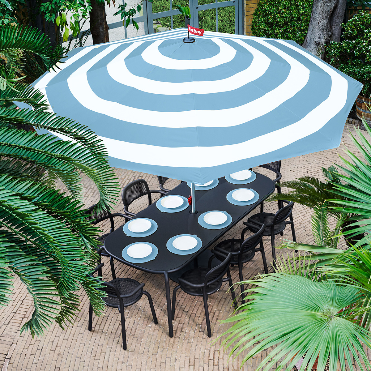 Fatboy Place-we-met Platzset, Wave blue (hellblau), mit der Fatboy Toní Outdoor Kollektion