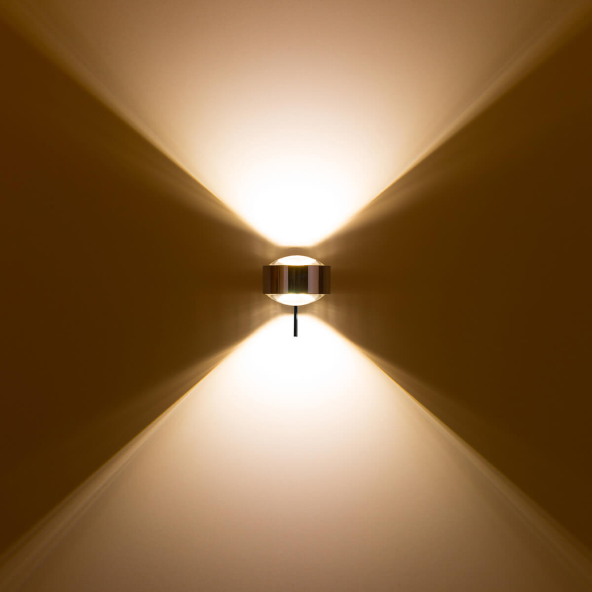 Top Light Puk Maxx Wall + Wandleuchte, Chrom, mit Linse klar / Linse klar