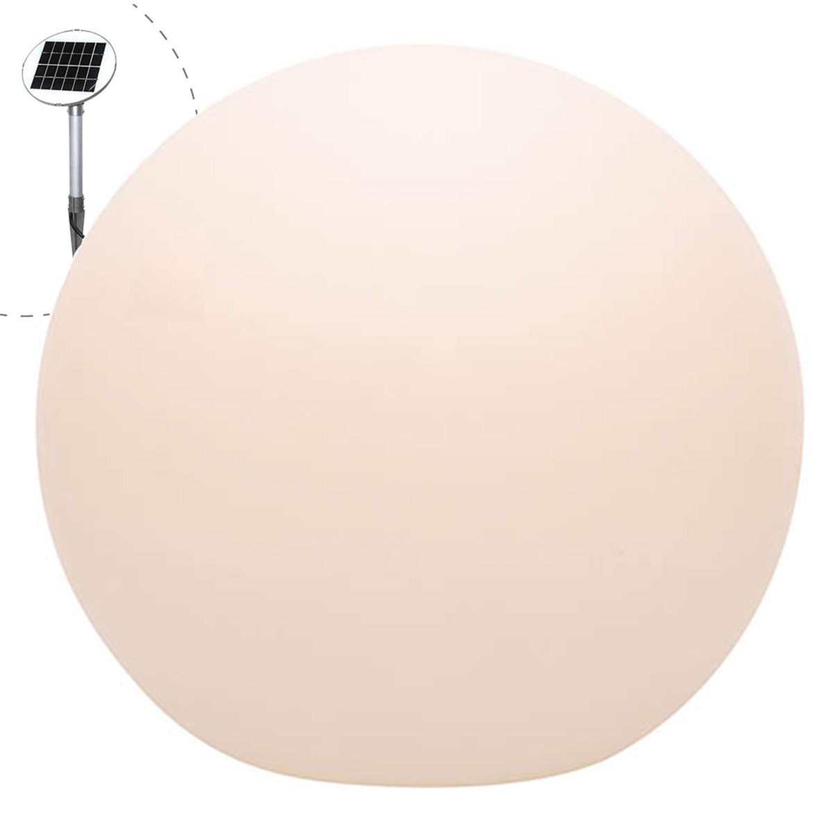 8 seasons design Shining Globe Ø 60 cm LED Solardekoleuchte, weiß