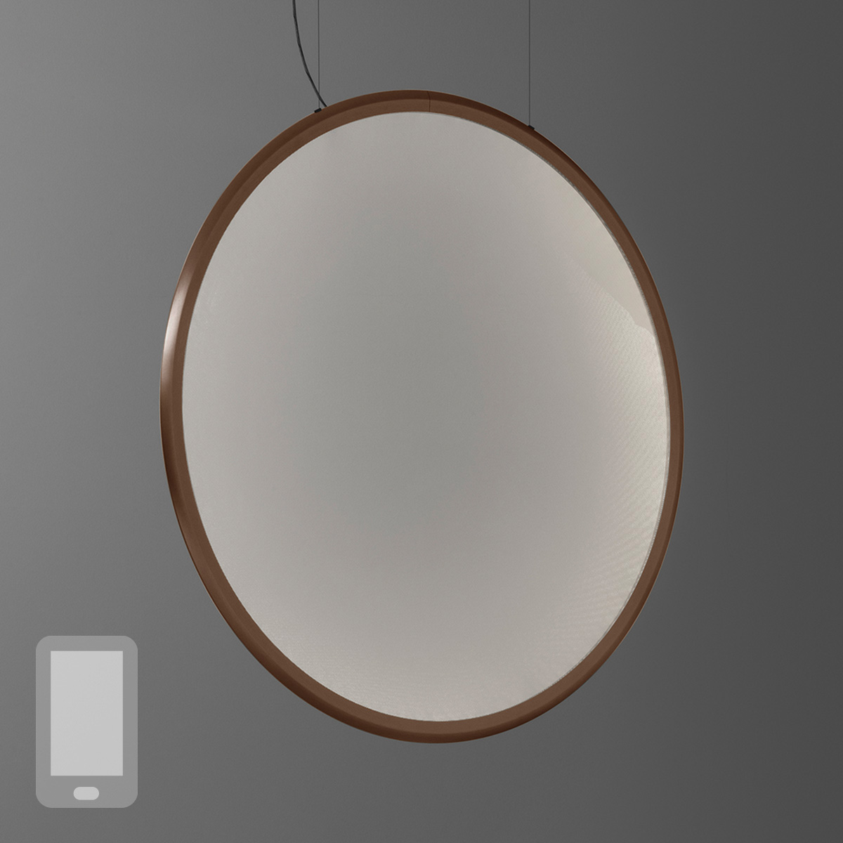 Artemide Discovery Vertical 100 RGBW LED Sospensione, App-kompatibel, Bronze gebürstet (Lichtfarbe weiß)