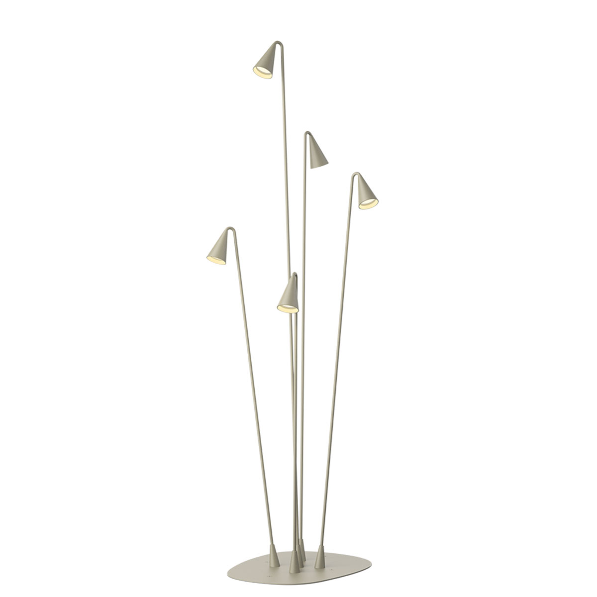 Vibia Brisa LED Außenleuchte, 5-flg., khaki matt