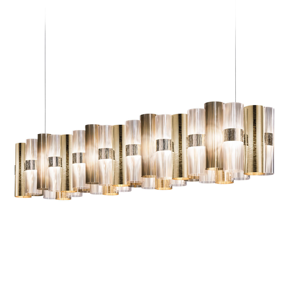 Slamp La Lollo LED Suspension Linear 140, gold (golden/gelb)