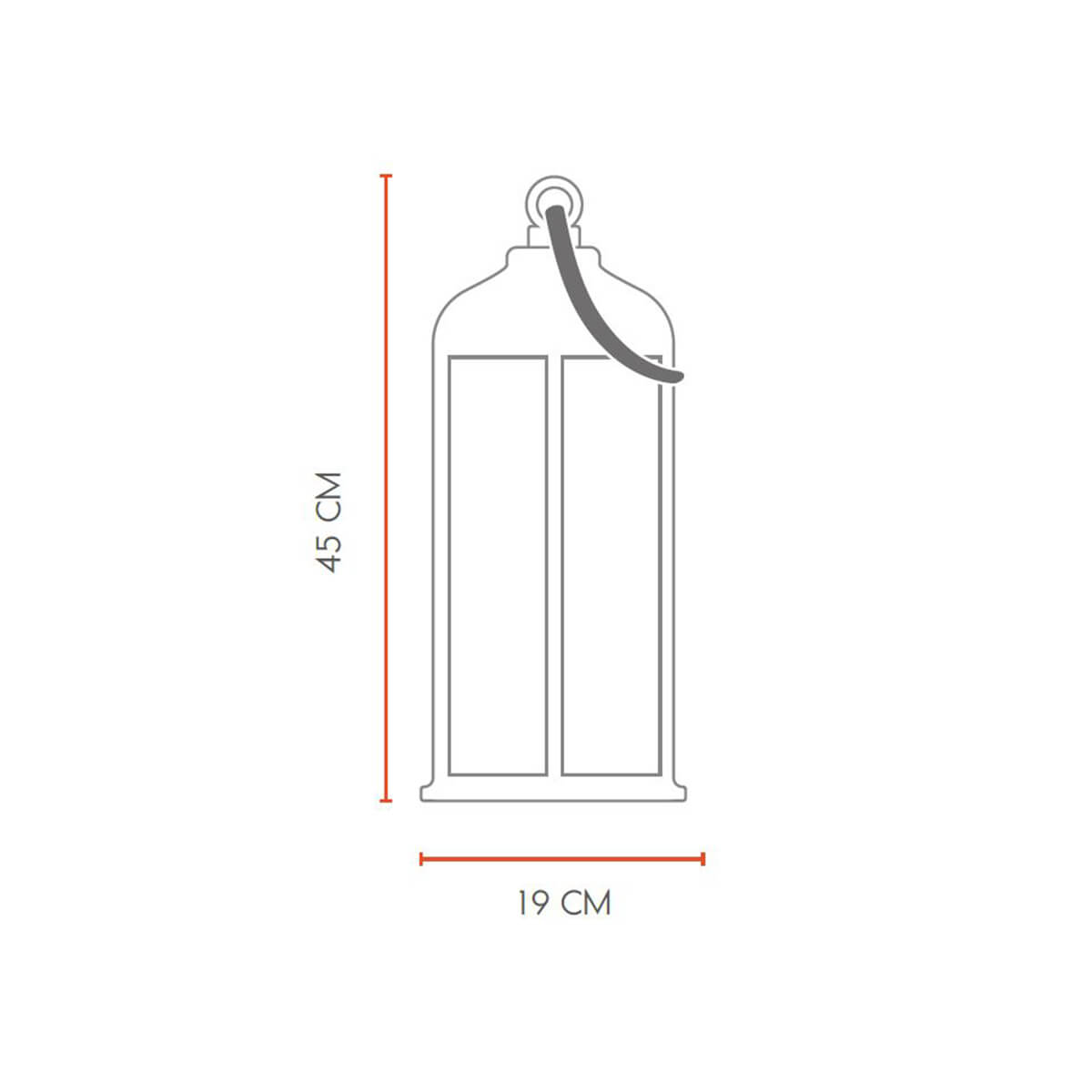 8 seasons design Shining Lantern LED Solar- / Dekoleuchte, Maßzeichnung