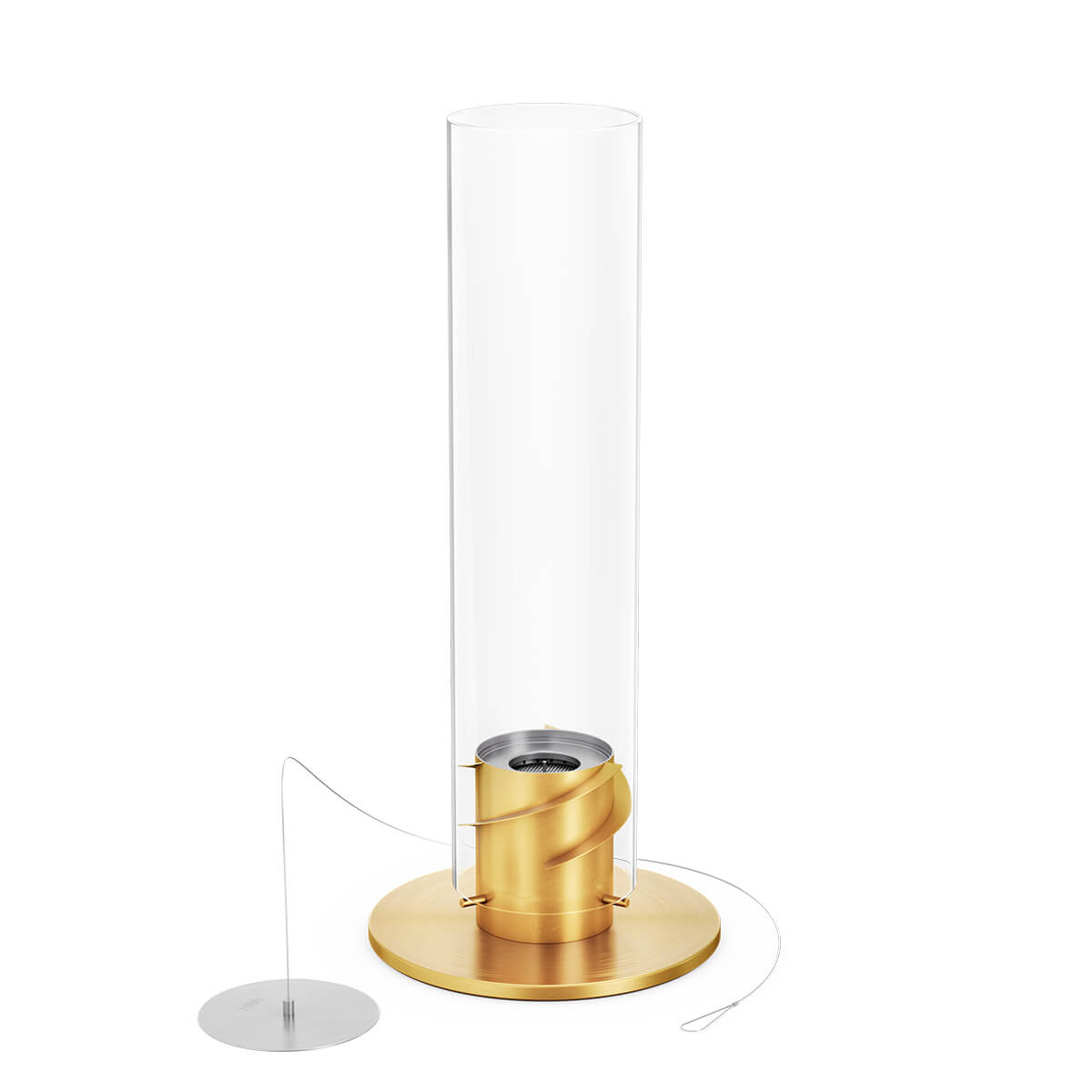 Höfats Spin 1200 Tischfeuer & Windlicht, Gold, mit Eco-Ring (inbegriffen)