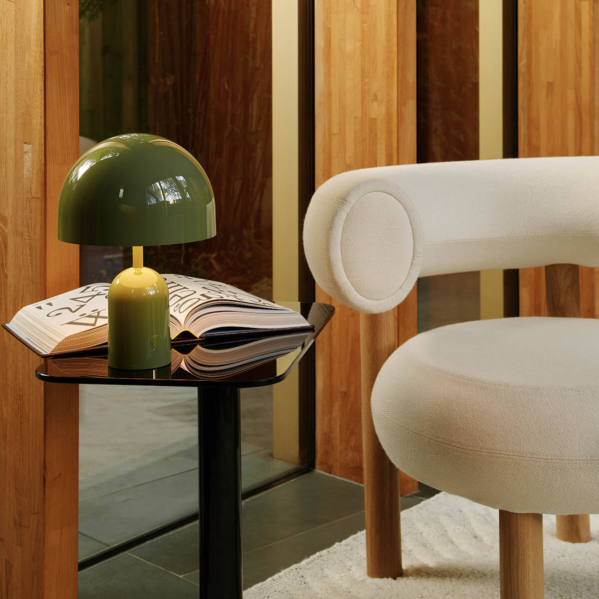 Tom Dixon Bell Portable LED Akkuleuchte, Moss (moosgrün) glänzend