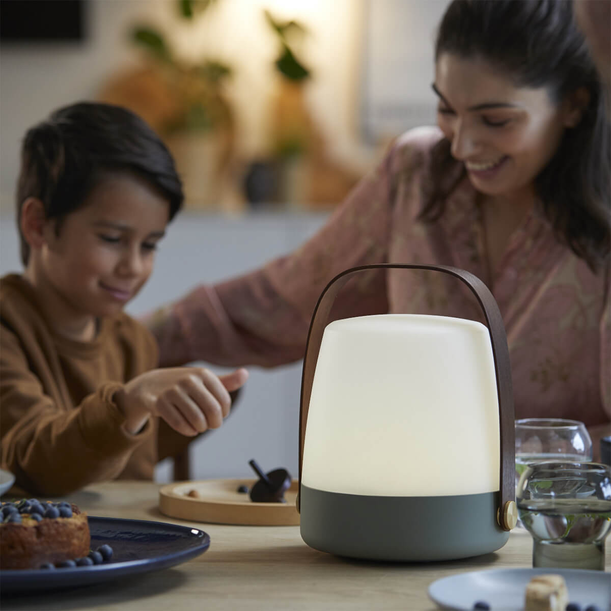 Kooduu Lite-up LED Akkuleuchte, Petroleum (grün)