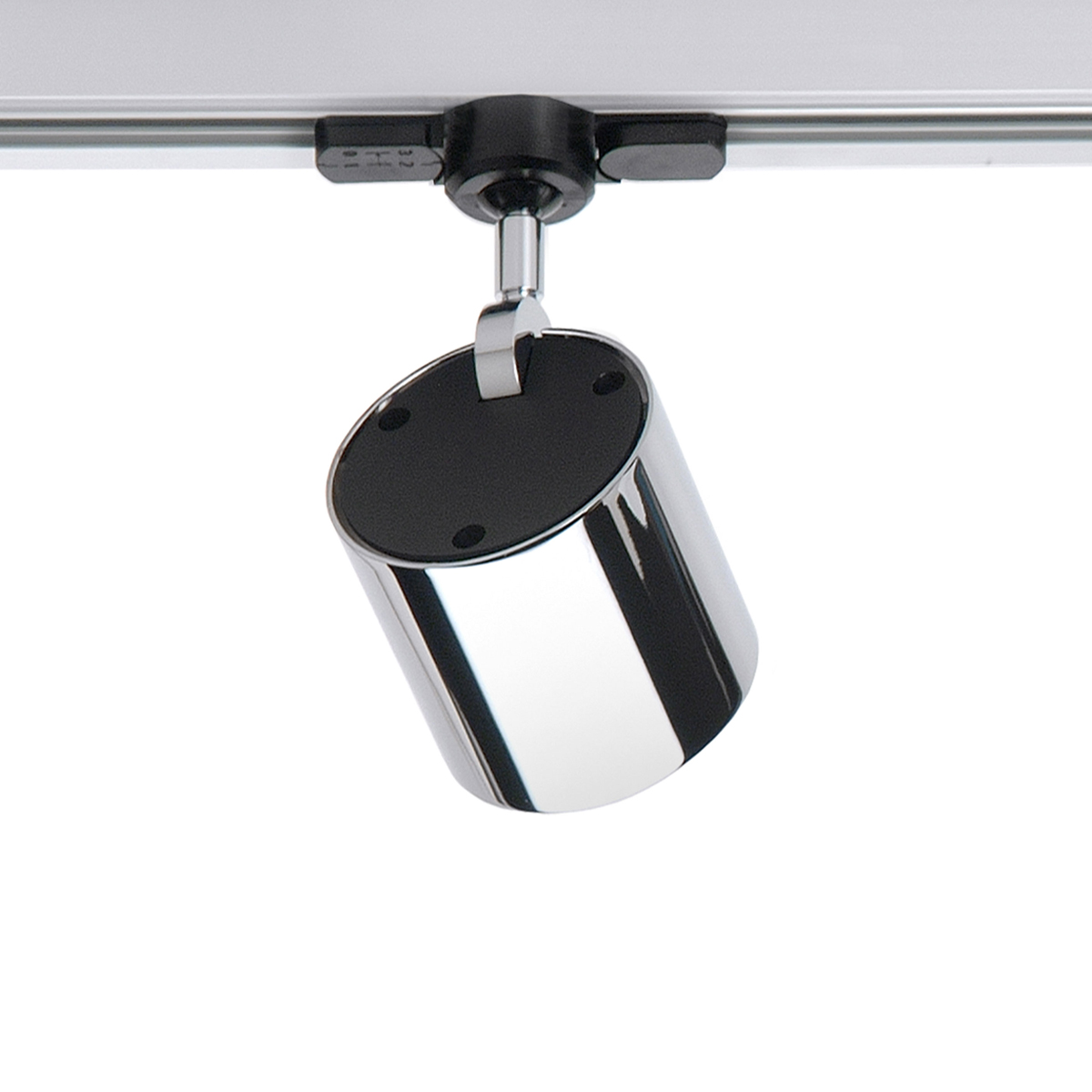 Milan Kronn Schienenstrahler, Höhe: 16,1 cm, Chrom / schwarz
