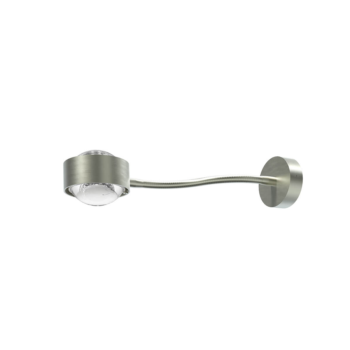 Top Light Puk Mini Flexlight Wall Wandleuchte, Gehäuse, 20 cm, Nickel matt, mit Linse klar / Linse klar (nicht inbegriffen)