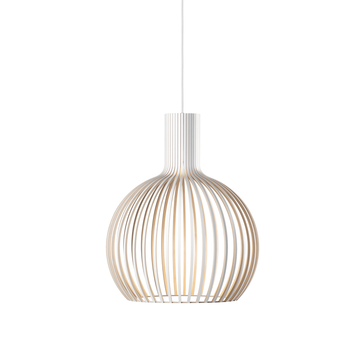 Secto Design Octo Small 4241 Pendelleuchte, weiß laminiert, Kabel: weiß