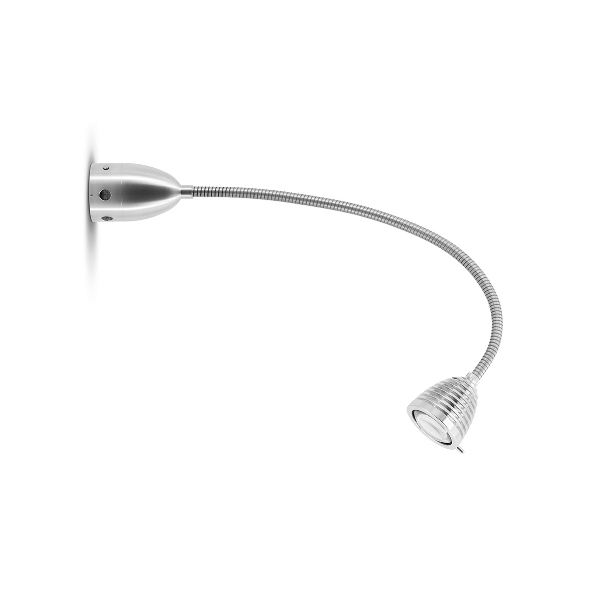 Less'n'more Athene LED Wand- / Deckenstrahler, Flexwelle: lang, Textil Aluminium